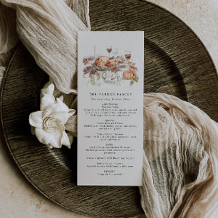 Rustic Thanksgiving Dinner Menu