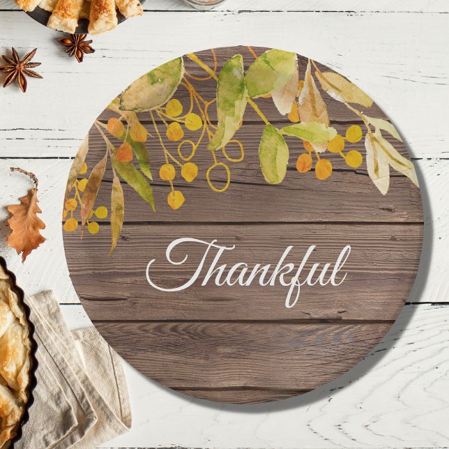 Rustic Thanksgiving Paper Plate (Creator Uploaded)