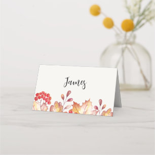 Rustic Thanksgiving Place Setting Card