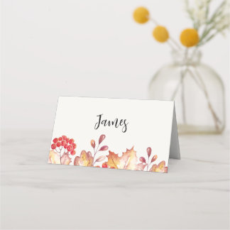 Rustic Thanksgiving Place Setting Place Card