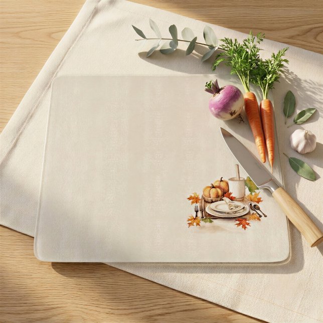 Rustic Thanksgiving Watercolor Cutting Board (Creator Uploaded)