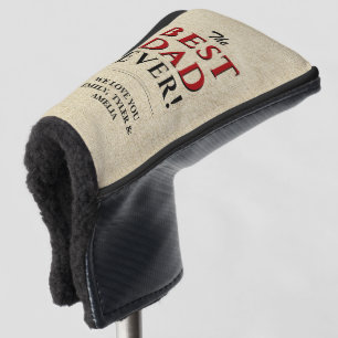 Rustic The Best Dad Ever Typography Father`s Day Golf Head Cover