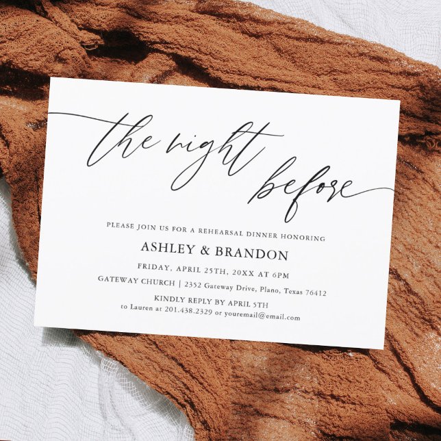 Rustic The Night Before Rehearsal Dinner Invitation (Creator Uploaded)