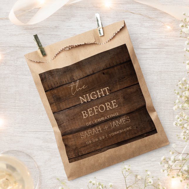 Rustic the Night Before Wedding Party   Favour Bags (Clipped)