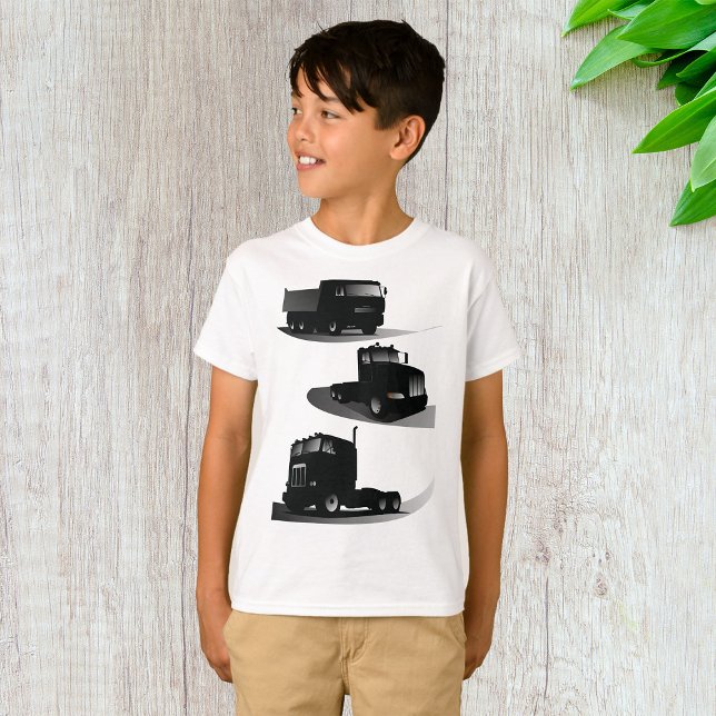 Rustic Three Black Trucks Vintage Truck Design  T-Shirt (Creator Uploaded)
