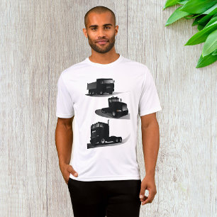 Rustic Three Black Trucks Vintage Truck Design T-Shirt