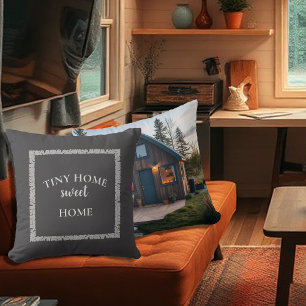 Rustic tiny home sweet home photo vintage cushion
