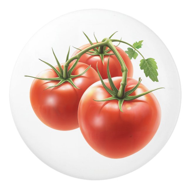 Rustic Tomatoes Ceramic Knob (Front)