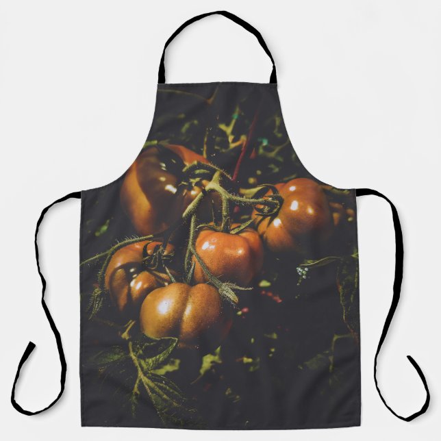 Rustic Tomatoes Vintage Farmhouse Chef Botanical Apron (Front)