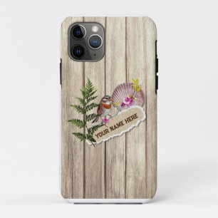Rustic Torn Paper Wood Oil Paint Personalize Name Case-Mate iPhone Case