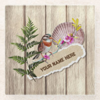 Rustic Torn Paper Wood Oil Paint Personalize Name