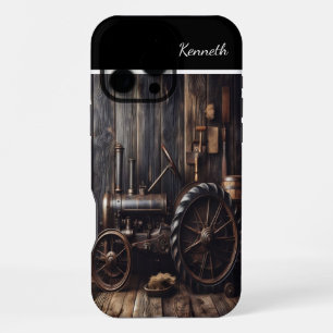 Rustic Tractor in a Barn iPhone 16 Pro Max Case