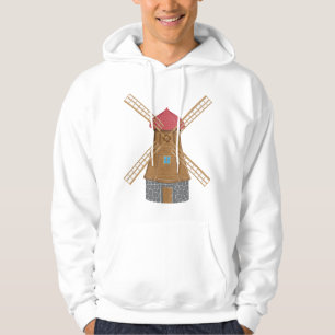 Rustic Traditional Wooden Windmill Hoodie