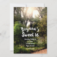 Rustic Trail Floral Enchanted Forest Sweet 16 