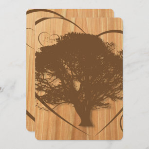 Rustic Tree 5th Wedding Anniversary Invitation