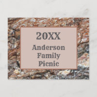 Rustic Tree Bark Family Picnic Annual Reunion