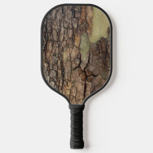 Rustic tree bark outdoor natural pattern pickleball paddle