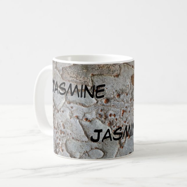 Rustic Tree Bark Photo Abstract Pattern Nature Coffee Mug (Front Left)