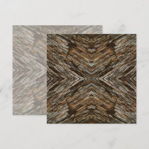 Rustic Tree Bark Photo Southwest Diamond Pattern Card