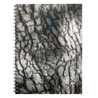 Rustic tree bark spiral notebook