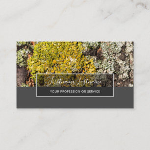 Rustic tree bark surface grey rectangle stripes business card