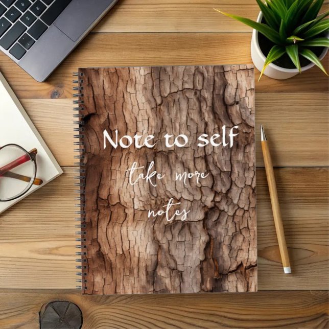 Rustic Tree Bark Texture Spiral Notebook (Creator Uploaded)
