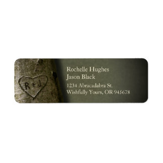 Rustic Tree Carving Shipping / Return Labels