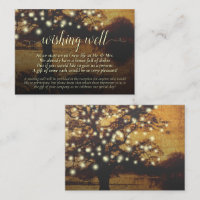 Rustic Tree & Lights Wedding Wishing Well
