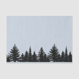 Rustic Tree Line Silhouette Tissue Paper