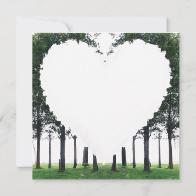 Rustic Tree Of Life Heart blank note card (Front)