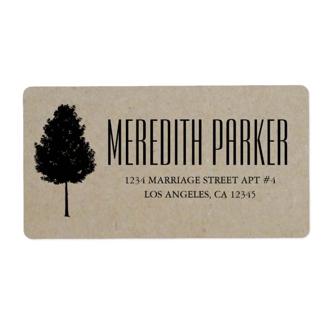 RUSTIC TREE RETURN ADDRESS LABELS (Front)