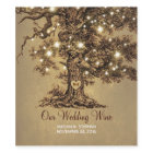 Rustic Tree String Lights Vintage Wedding
