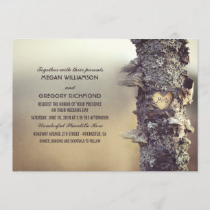 Rustic Tree Wedding Invitation