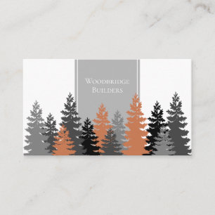 Rustic Trees Elegant Professional Business Card