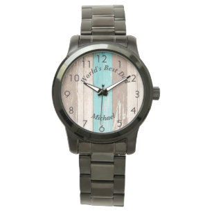 Rustic Tricolor Driftwood Personalised Watch