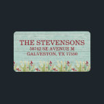 Rustic Tropical Beach Christmas Label<br><div class="desc">Christmas beach grass return address labels to coordinate with the beach Christmas cards in our shop. Personalise it for your beach themed Christmas! Designed by Blackberry Boulevard.</div>