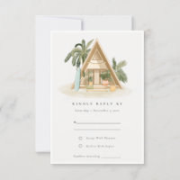 Rustic Tropical Palm Beach Shack Wedding Rsvp