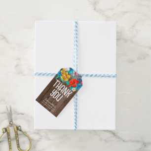 Rustic Tropical Palm Leaves Aloha Baby Shower  Gif Gift Tags