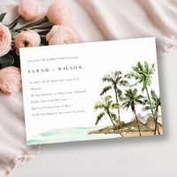 Rustic Tropical Palm Trees Beach Sand Engagement