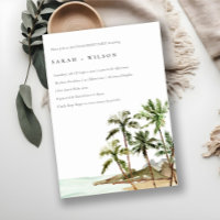Rustic Tropical Palm Trees Beach Sand Engagement