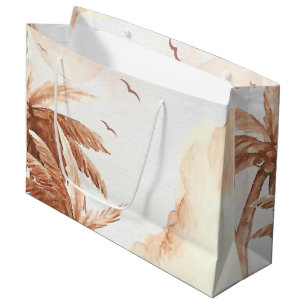Rustic Tropical Palms Large Gift Bag