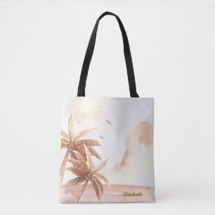 Rustic Tropical Palms Tote Bag