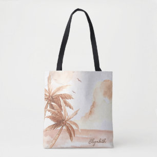 Rustic Tropical Palms Tote Bag