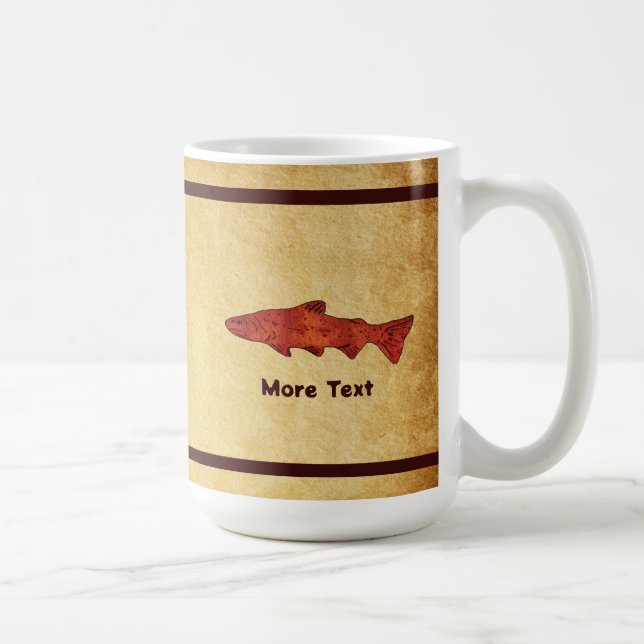 Rustic Trout Coffee Mug (Right)