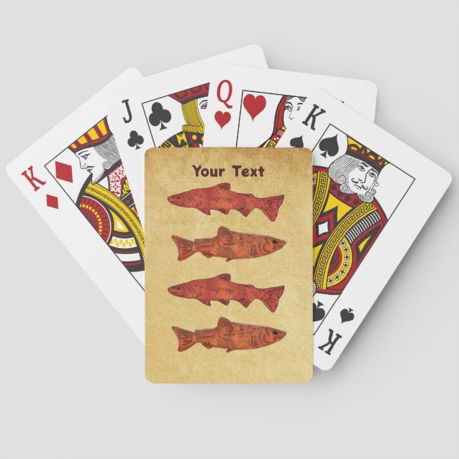 Rustic Trout Playing Cards (Back)