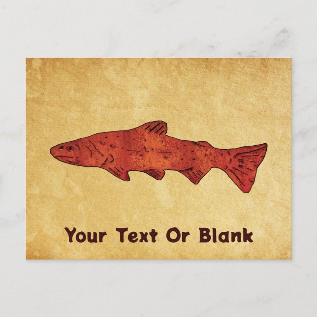 Rustic Trout Postcard (Front)