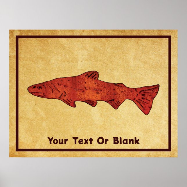 Rustic Trout Poster (Front)