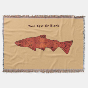 Rustic Trout Throw Blanket