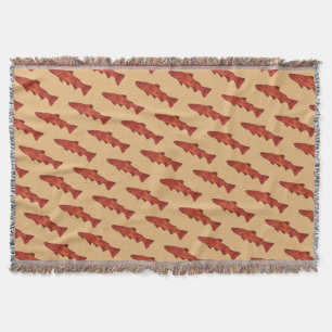 Rustic Trout Throw Blanket