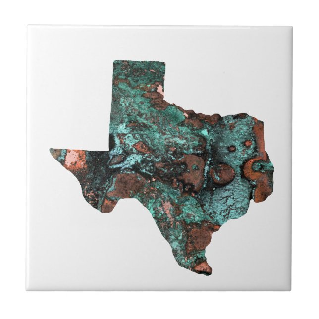 Rustic Turquoise Texas Tile (Front)